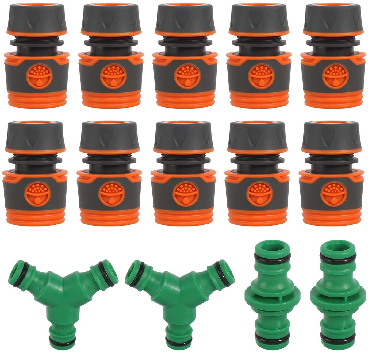 Omgoods - Set van 10 Slangconnectoren met Y-splitters voor Tuinslangen