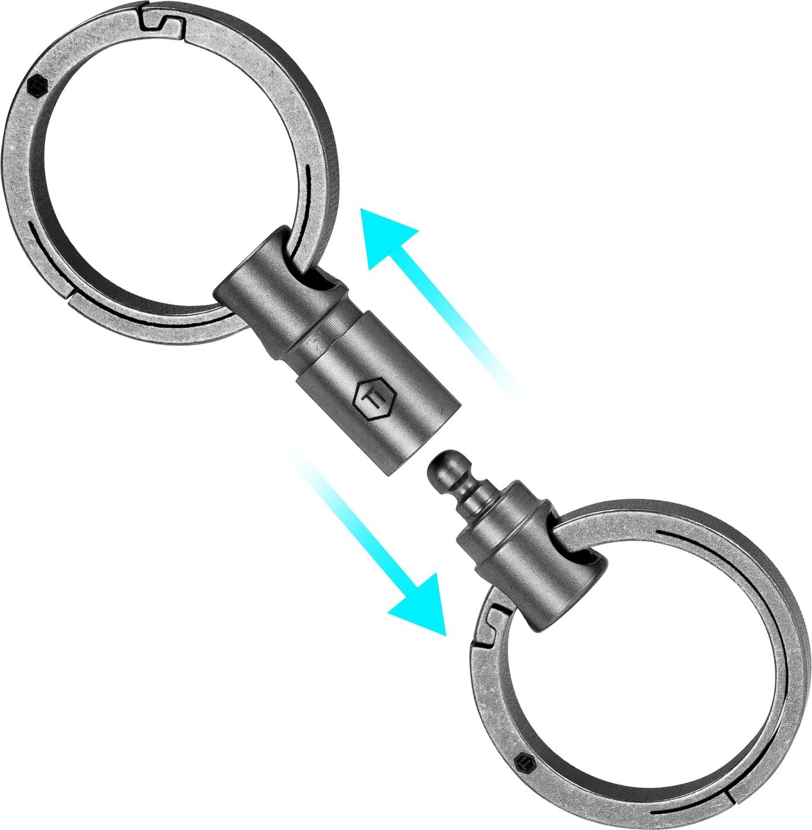 Omgoods - Titanium Sleutelhanger met Snelle Ontkoppeling voor Sleutels
