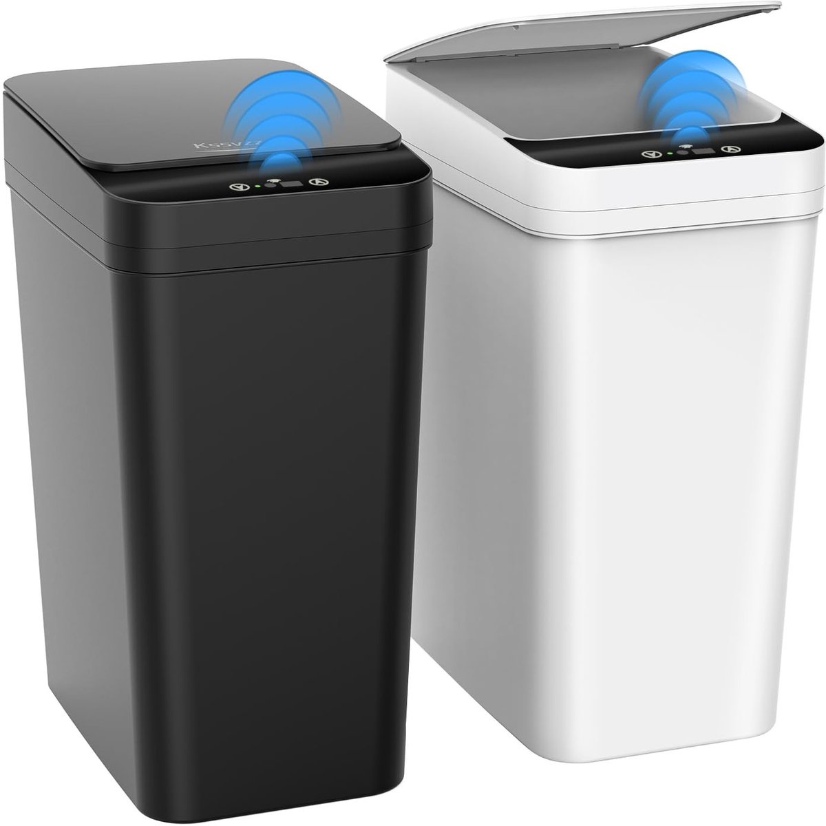 Omgoods - Set van 2 Kleine Vuilnisemmers 10L - Moderne Prullenmand voor Thuis