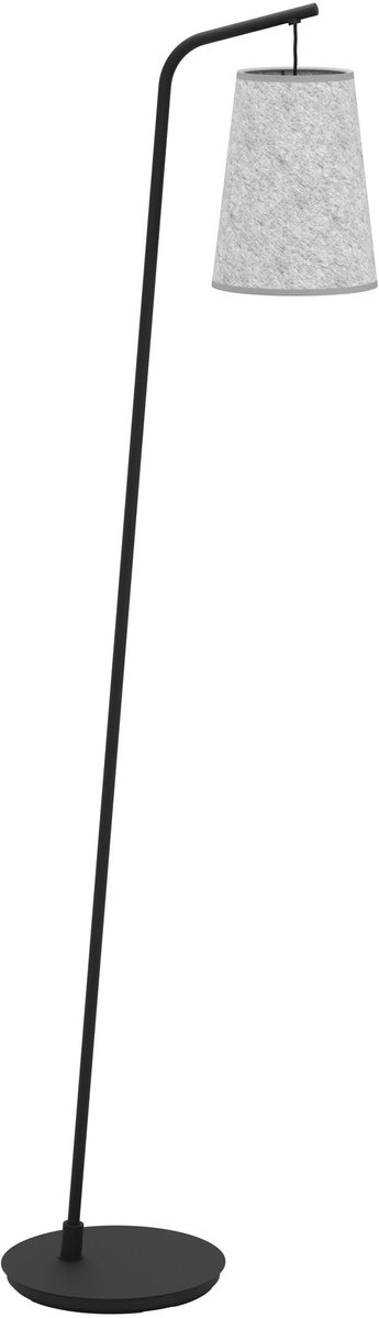 Omgoods - Vloerlamp met Grijze Vilt Lampenkap, E27 Fitting
