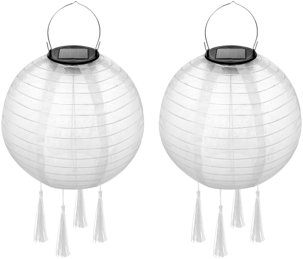 Omgoods - Set van 2 Weerbestendige Solar Lantaarns met Tassels