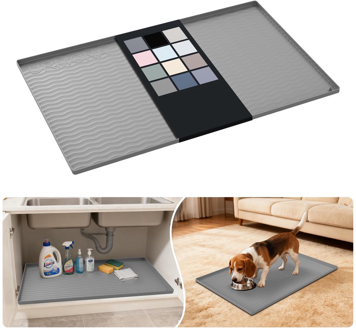 Omgoods - Waterdichte Onderkastmat, 86 x 55 cm voor Keuken en Badkamer