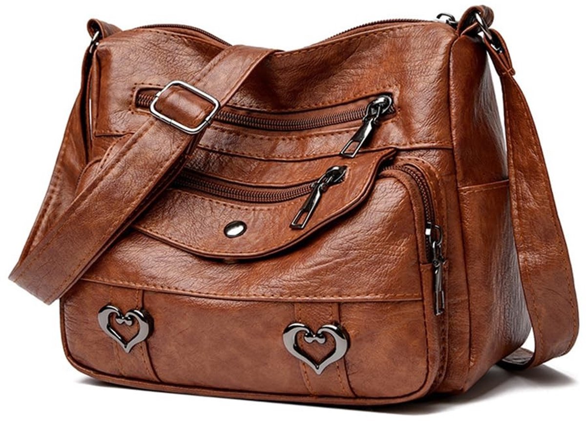 Omgoods - Leren Crossbody Tas voor Vrouwen, Waterdicht