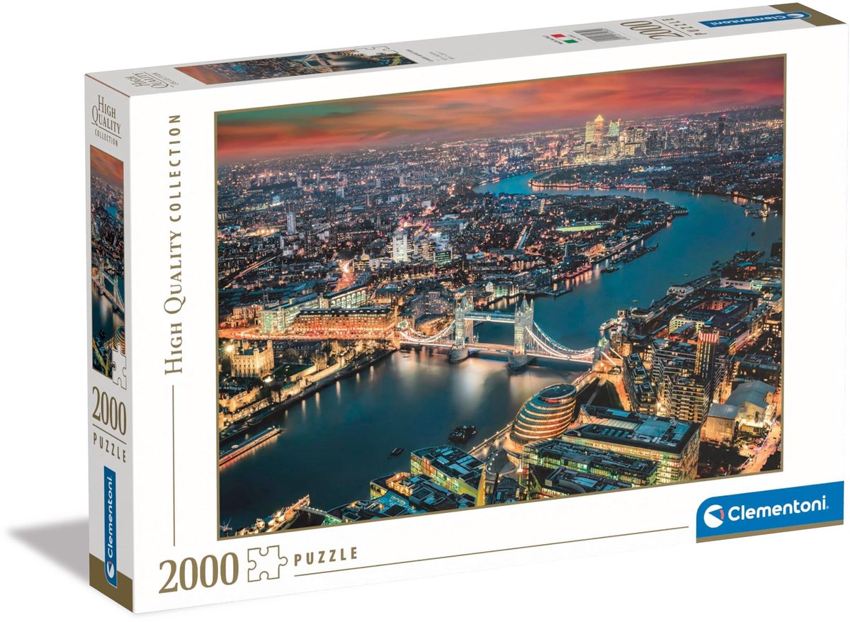 Omgoods - London Aerial View Puzzel met 2000 Stukjes voor Volwassenen