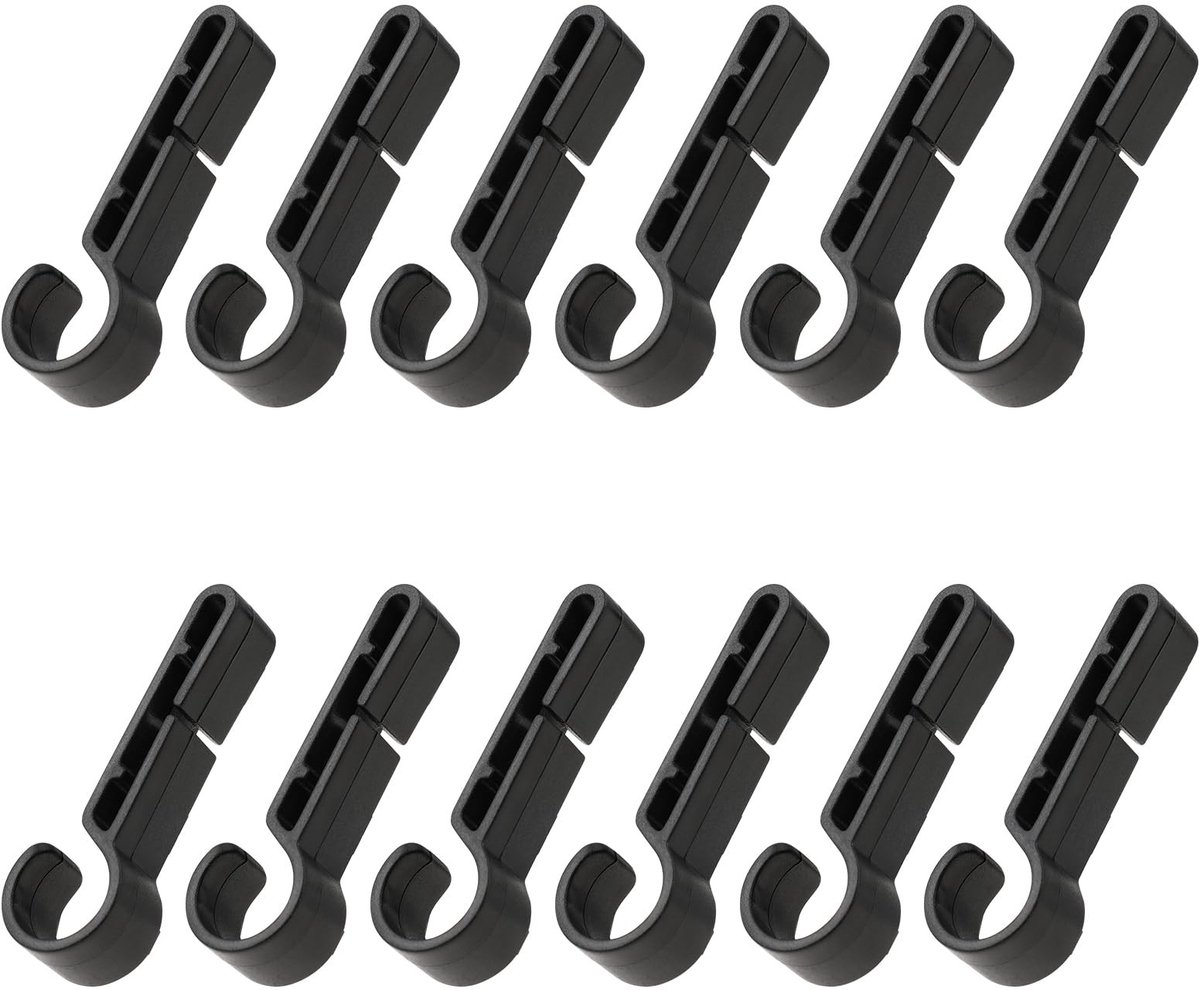 Omgoods - 12 Stuks Hoofdlamp Klemmen voor Veiligheidshardhats, Geschikt voor Alle Soorten Hoofdlampen