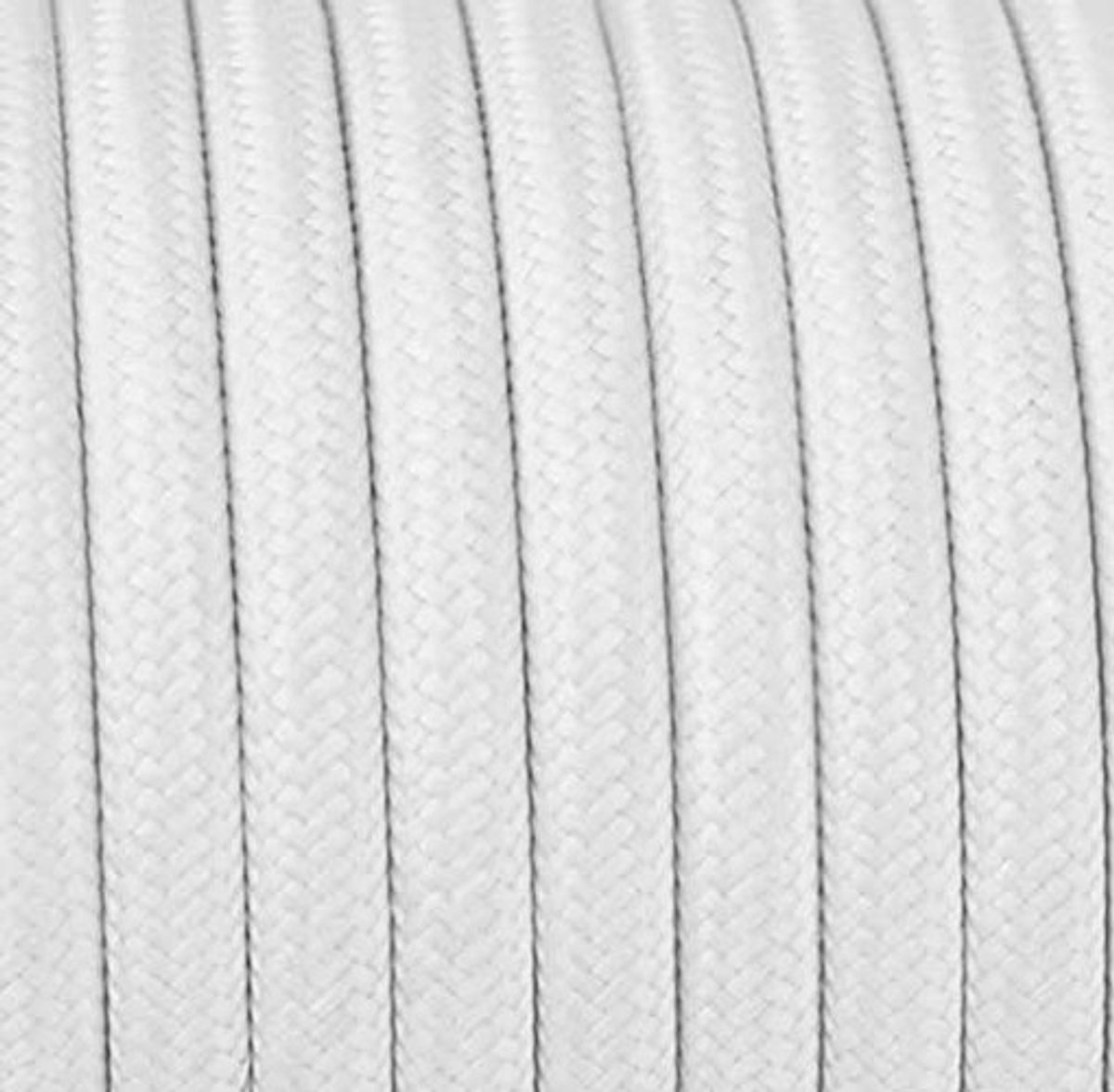 Omgoods - 30 Meter 2-aderige Textielkabel in Wit voor Elektrisch Gebruik