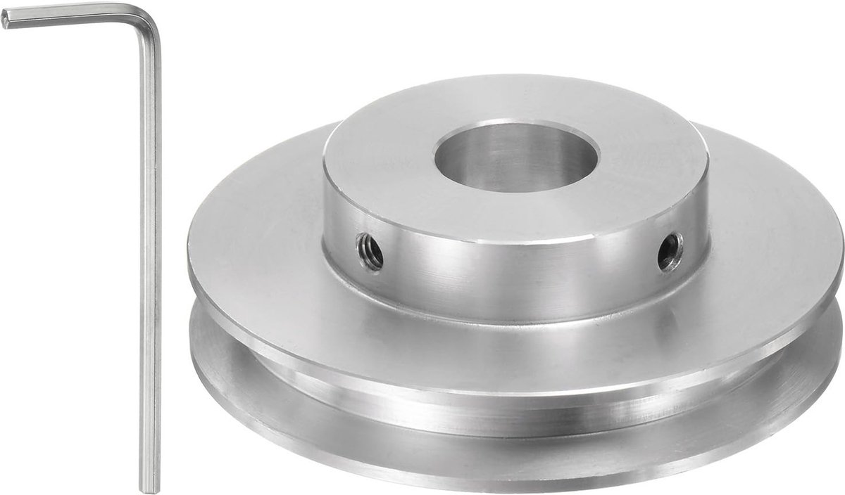 Omgoods - Enkelgroef Riemschijf 11mm Vaste Boring Aluminium 60mm Buiten Diameter