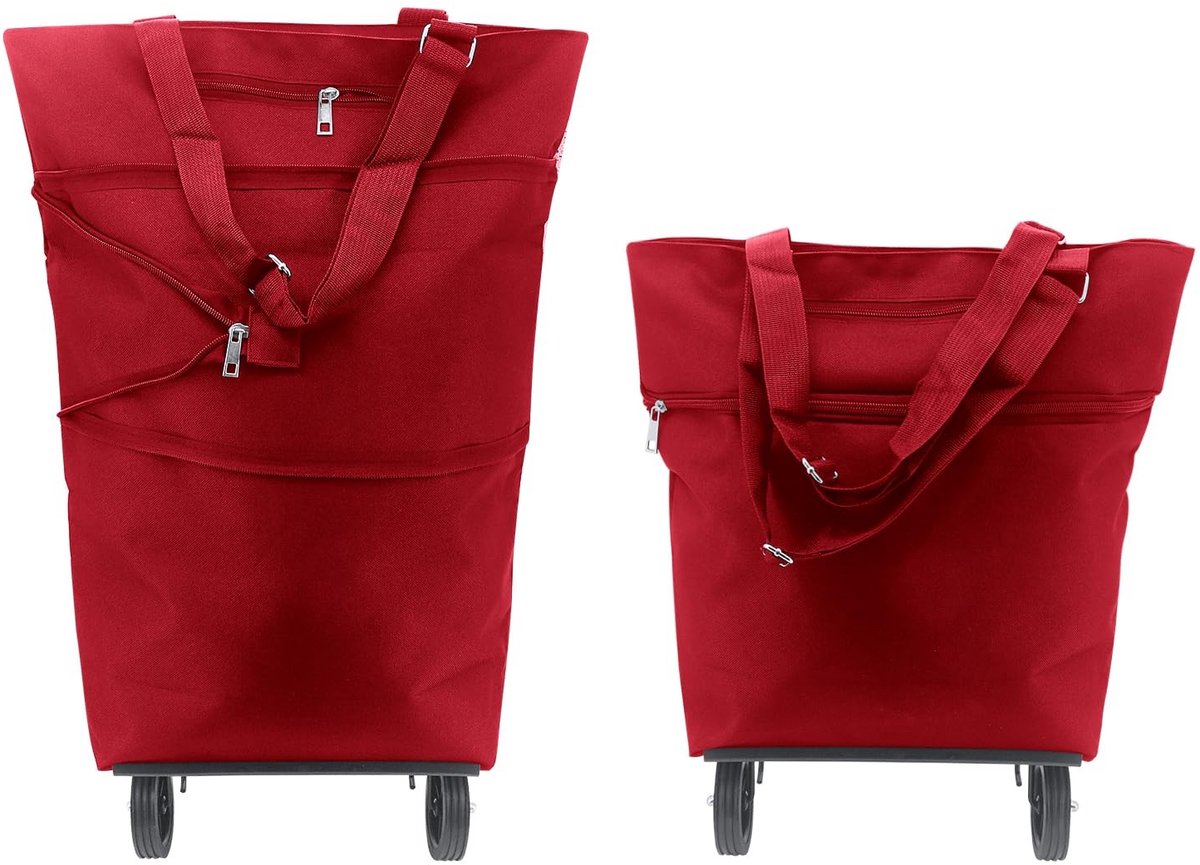 Omgoods - Opvouwbare Winkeltrolley voor Supermarkt en Boodschappen