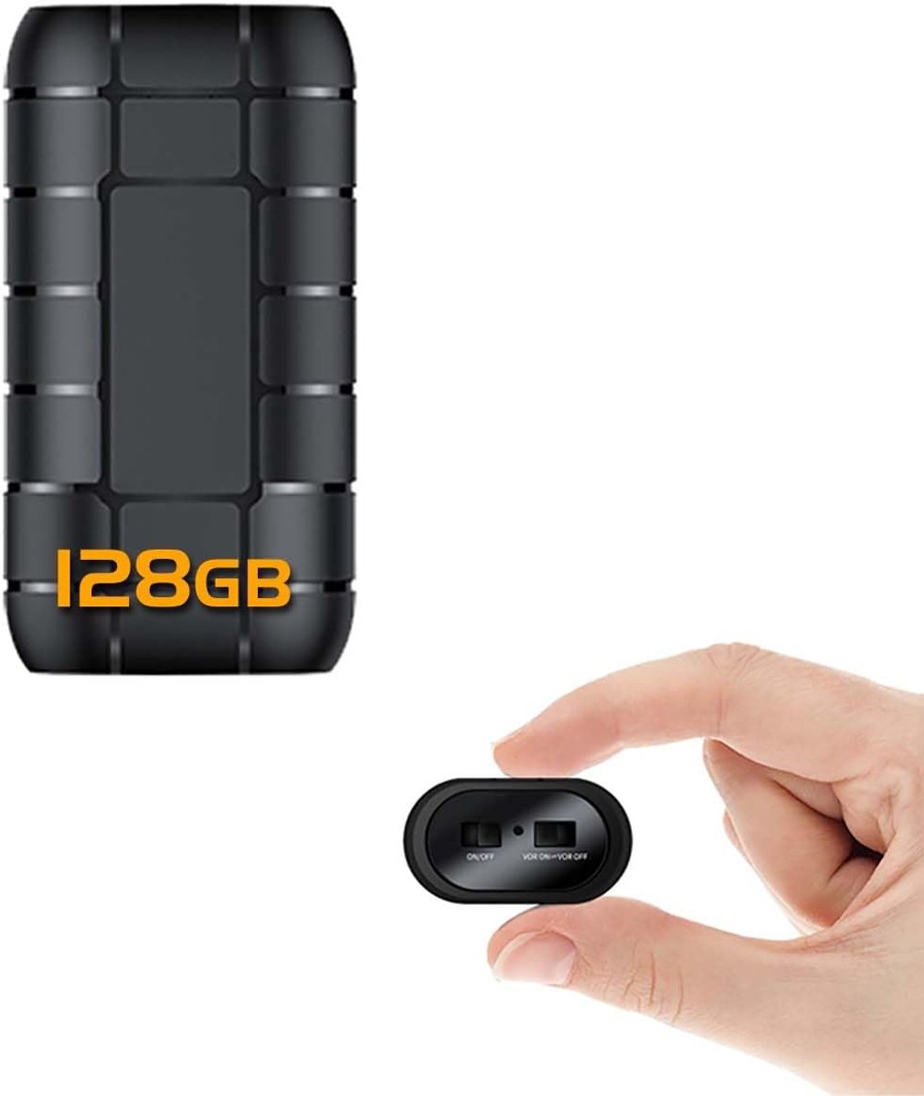 128G spraakgeactiveerde voice recorder – 12 dagen batterijduur – 2000 uur opnamecapaciteit – digitale audio-recorder – klein opnameapparaat.