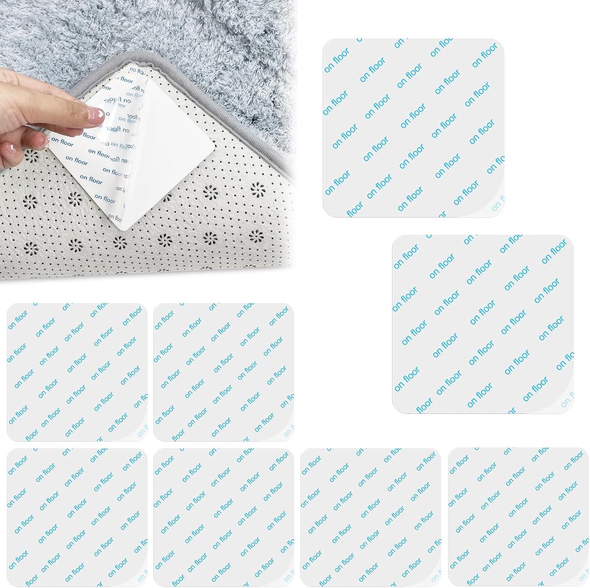 Antislip Pads voor Tapijt - Herbruikbare Grijpers - Non-Slip Washable Grippers - Voorkomt Glijden van Tapijten - ShopVlot