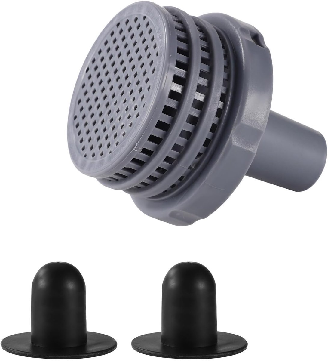 SnelShoppen - Zwembad Jet Connector Vervangingsonderdeel met 2 Strainer Hole Plug - Geschikt voor Intex 25022E - Grijs - Premium Materiaal - Voor Zwem