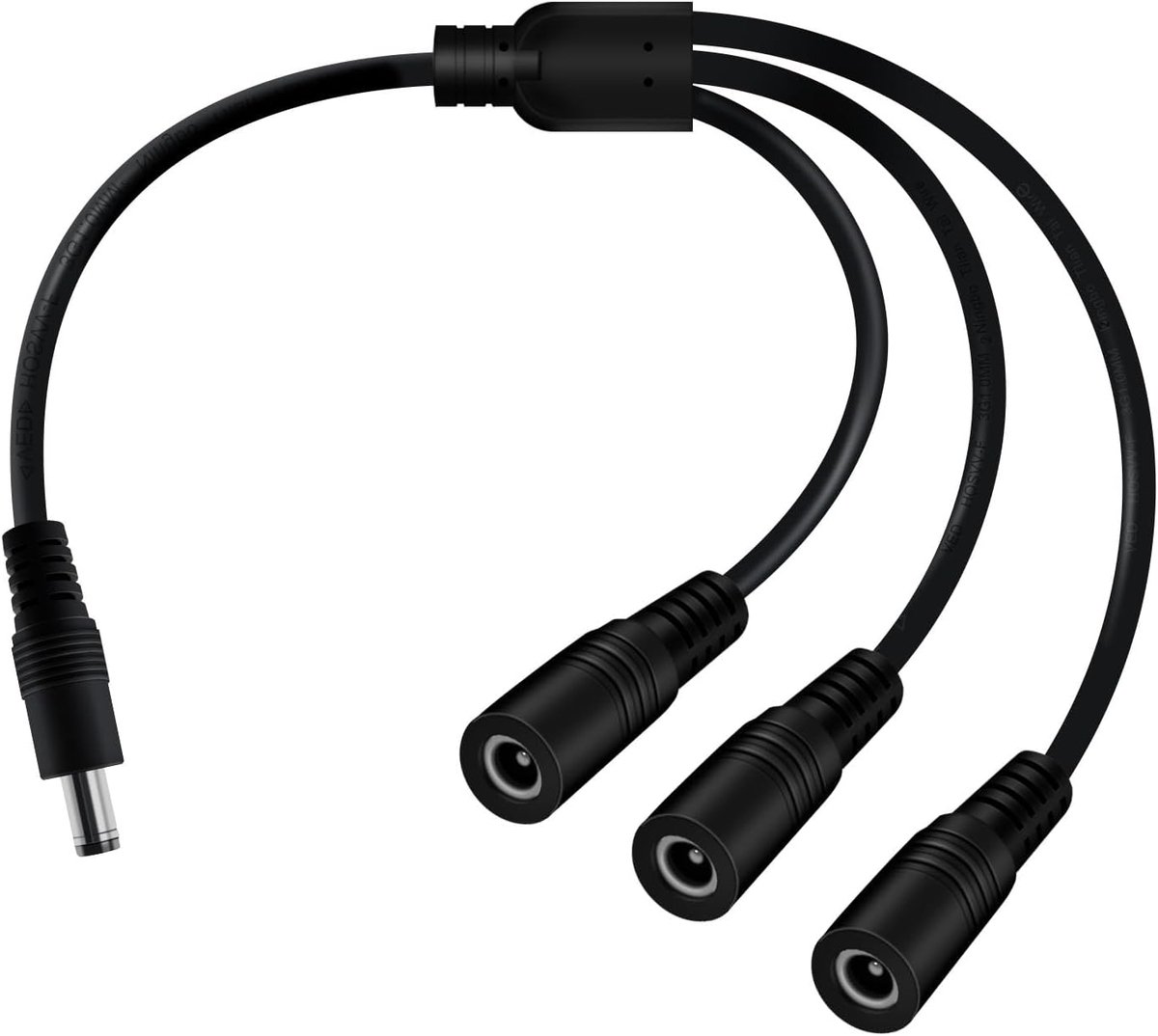DC Splitter Kabel 1 naar 3 - 70 cm - 5.5mm x 2.1mm - Voor Camera's en LED Strips - ShopVlot