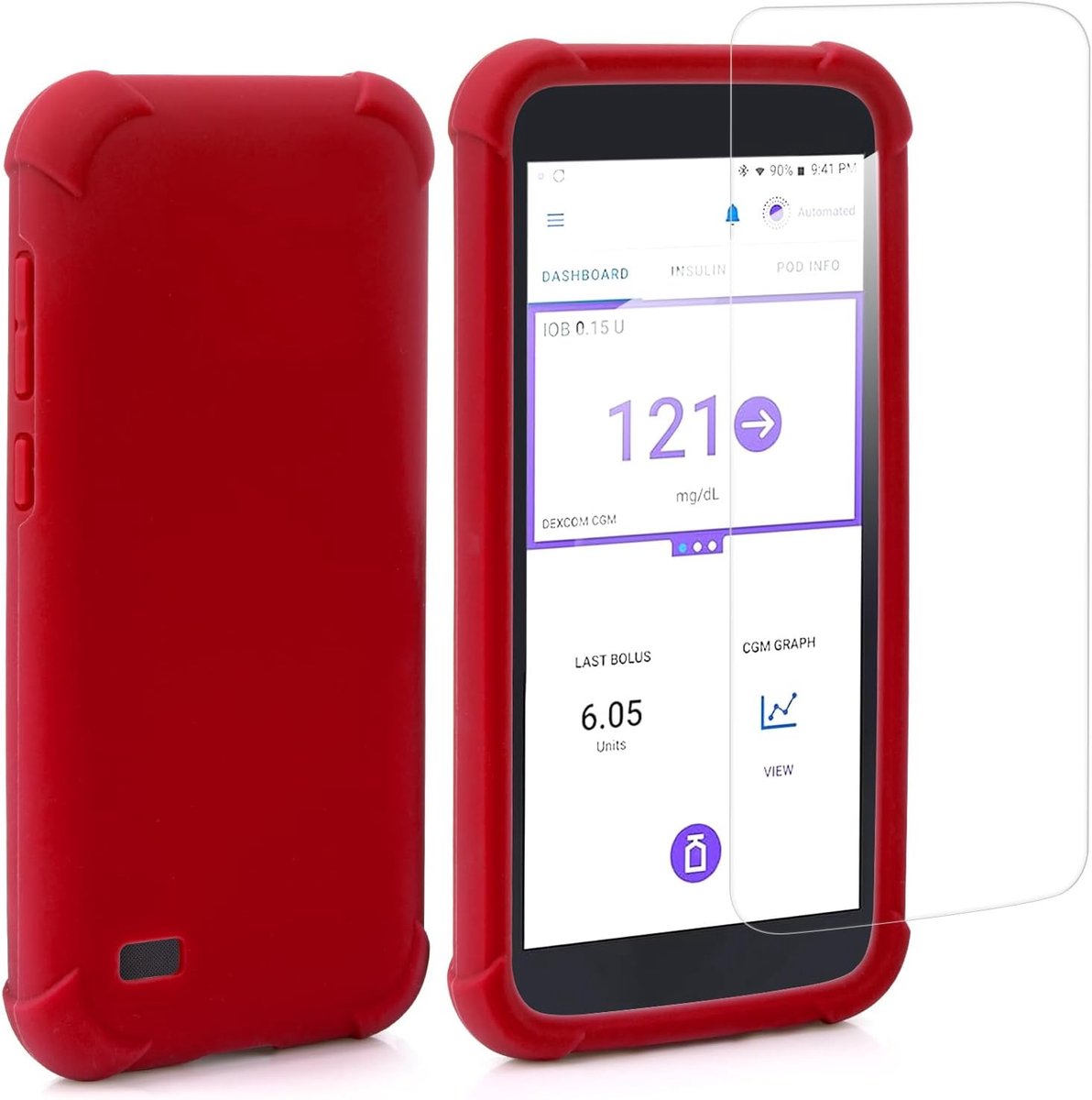 Siliconen hoes voor Omnipod 5 - Schokbestendige case - Gemakkelijk toegang tot camera - Bescherming voor je ontvanger - ShopVlot