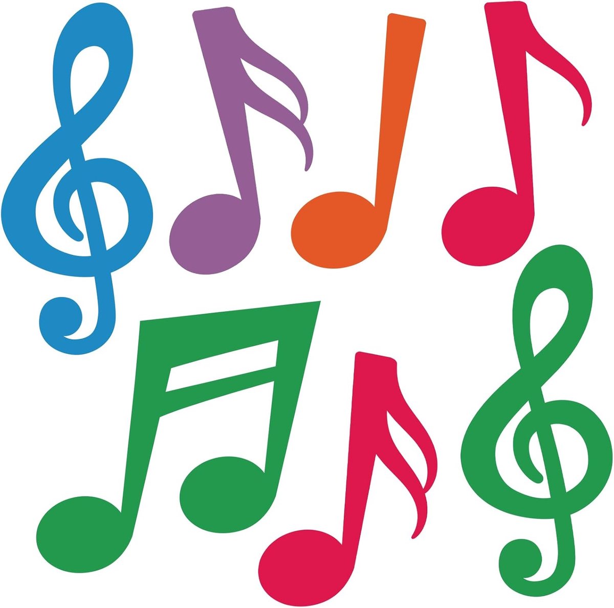 Clabby 40 Pieces Music Notes, Cutouts, Party Decoration, Silhouette for Music Concert, 50s, Birthday, 2025, Pin Board - ShopVlot