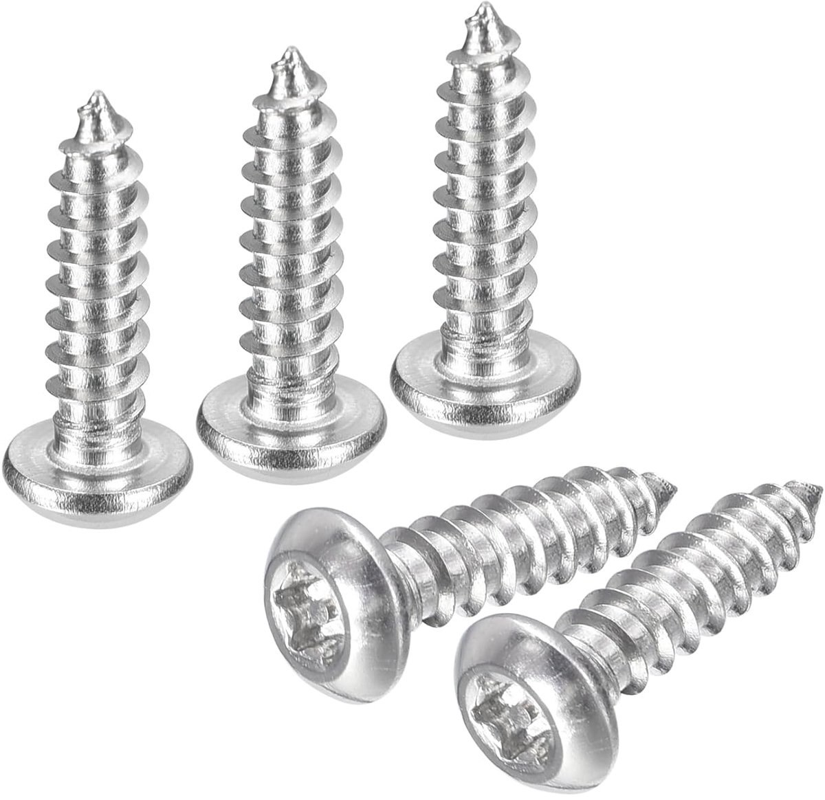 SnelShoppen - 20 Stuks Torx Veiligheidsschroeven #6 x 1/2 Inch, RVS 304, Zelftappende Schroeven met Verzonken Kop, Anti-Diefstal Beveiliging
