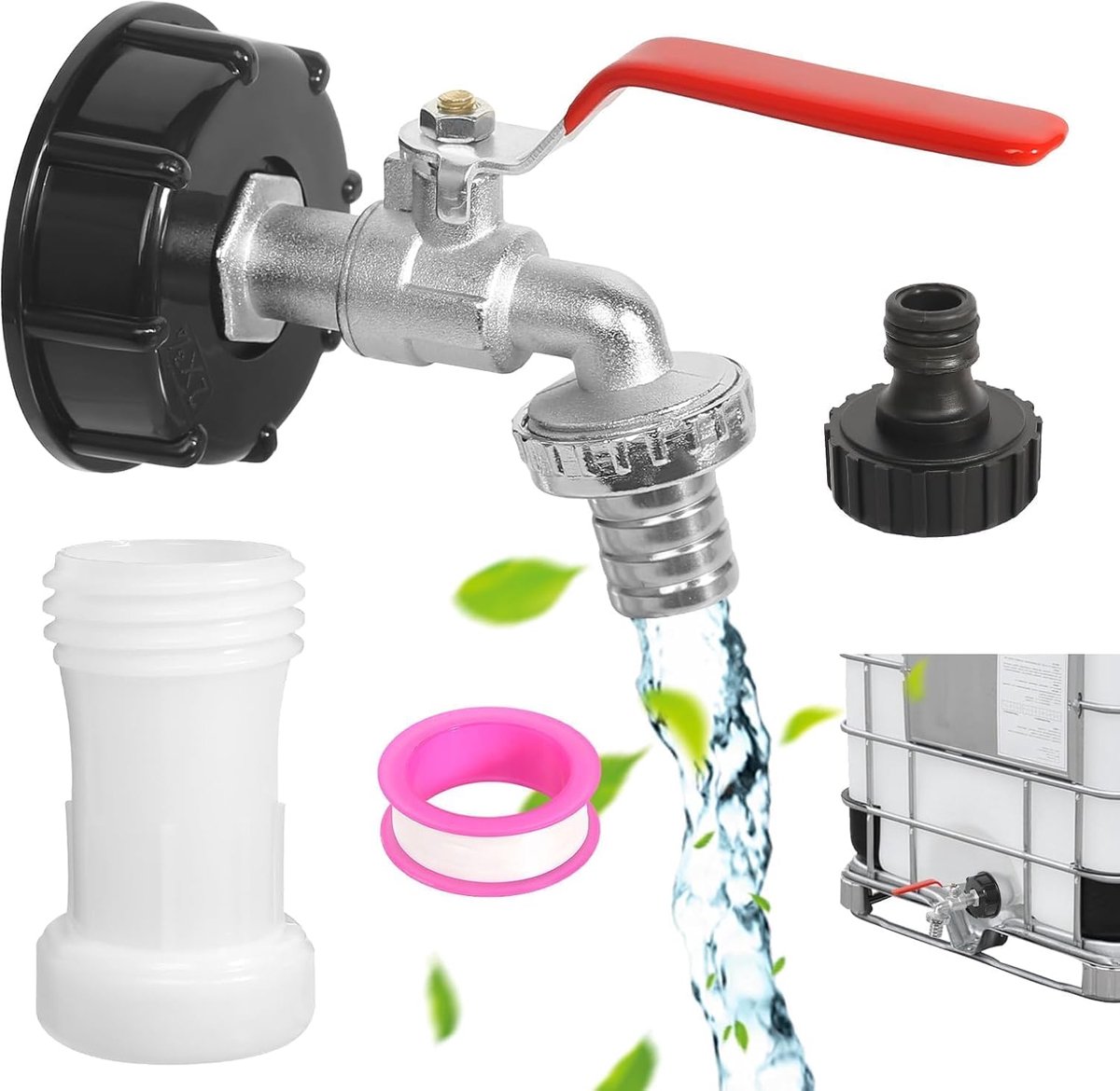 SnelShoppen - IBC Tank Tap 3/4 Inch Aansluiting - Hoogwaardige IBC Container Accessoires - Duurzame Afsluiter voor 1000L Water Tank - Corrosiebestendi