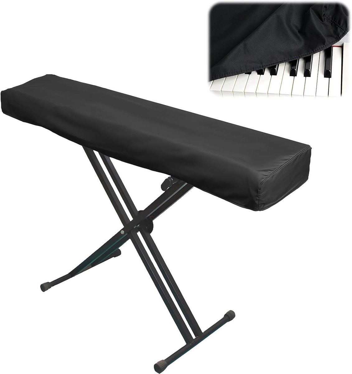 Piano beschermhoes 88-toetsen - stofdicht en duurzaam - met trekkoord - optimale bescherming voor elektronisch keyboard - ShopVlot