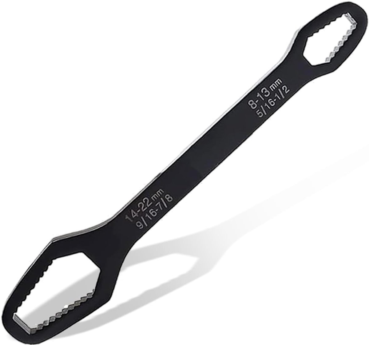 SnelShoppen - 8-22mm Multi-Function Sleutel, 22.5cm Dubbelzijdige Zelfaanpassende Moersleutel, Universele Torx Sleutel voor Thuisreparaties, Grijpen e