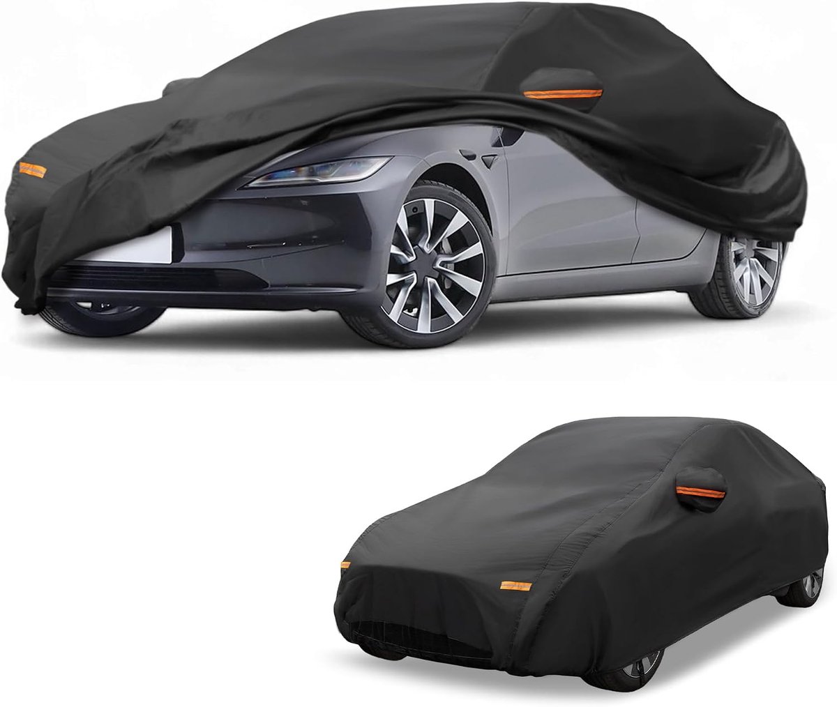 Waterproof Car Cover for Tesla Model 3 17-24, 1 Piece - Color: black, material 210D-PU, all seasons, sun and rain - ShopVlot
