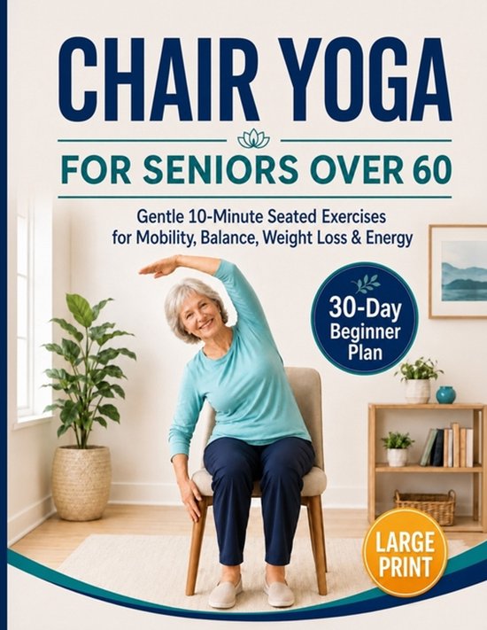 Chair Yoga for Seniors Over 60 Book & Chart - cover