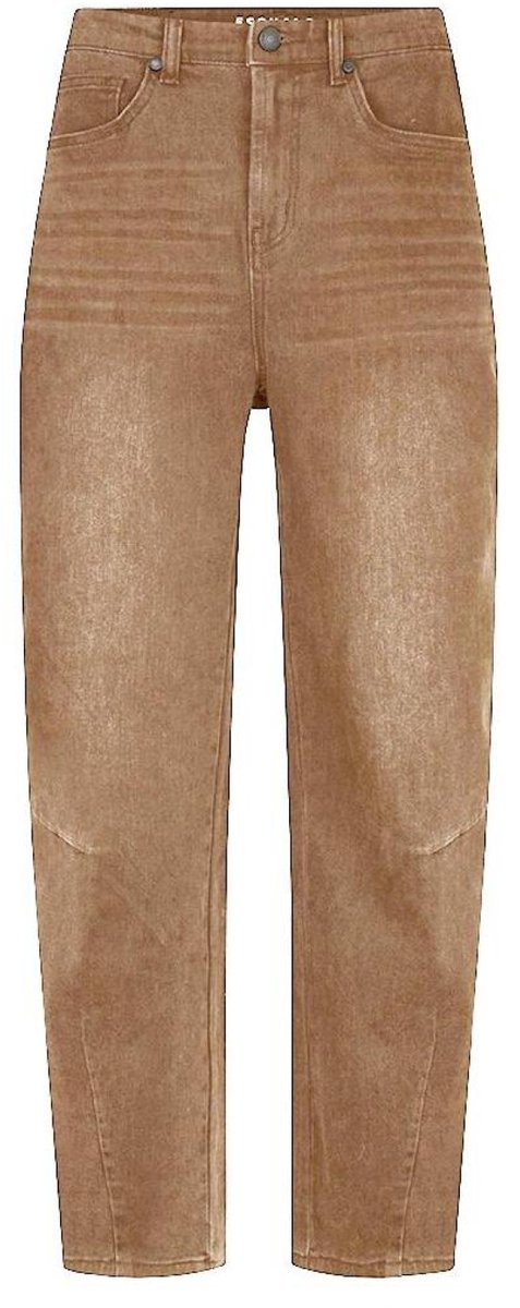 EsQualo Jeans Trousers Barrel Denim F26 12507 180 Sand Dames Maat - W38