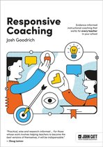 Couverture du livre 'Responsive Coaching' par Josh Goodrich, illustrant le coaching et l'éducation. Texte : 'Responsive Coaching', 'Josh Goodrich', 'Evidence-informed instructional coaching that works for every teacher in your school'.