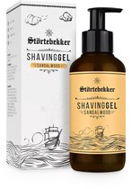 Störtebekker® Premium Scheergel Sandelhout - Transparant Scheergel voor Klassieke Scheerbeurt - 180ml Shaving Gel - Scheervoorbereiding met Sandelhoutgeur - Vermindert Scheerbrand met Aloë Vera & Panthenol