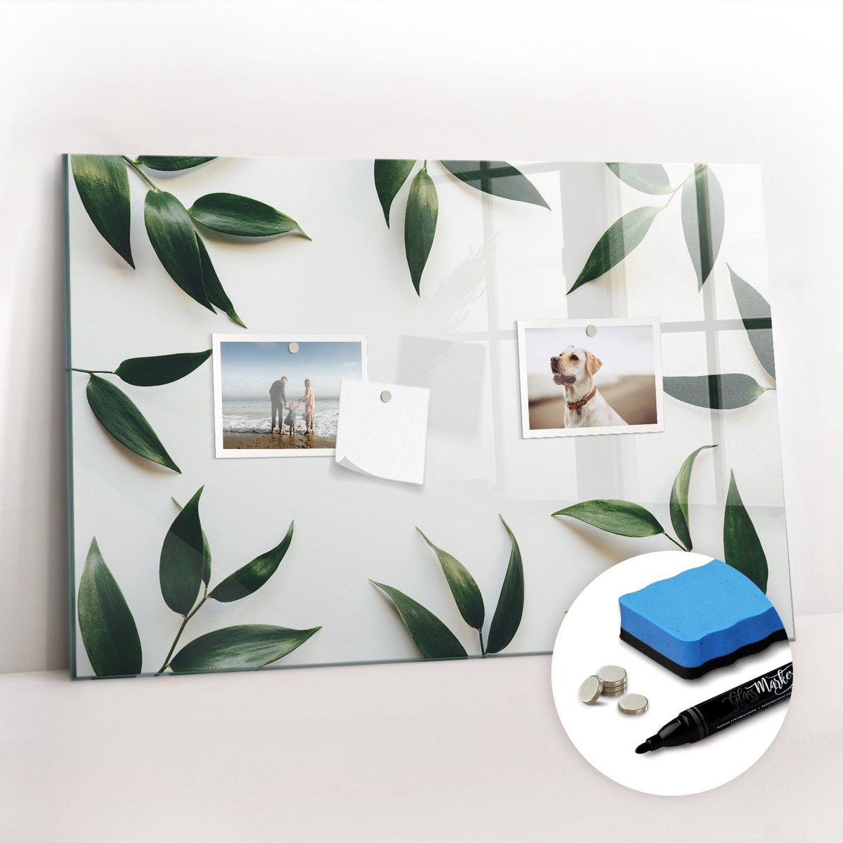 Tulup Whitebord - Bladframe - 60 x 40 cm - Veelkleurig Magnetisch Bord - Gratis 5 Sterke Magneten + Whiteboard Marker & Wisser - Industrieel Wandbord - Memobord Magnetisch - Ideeënbord Thuiswerkplek