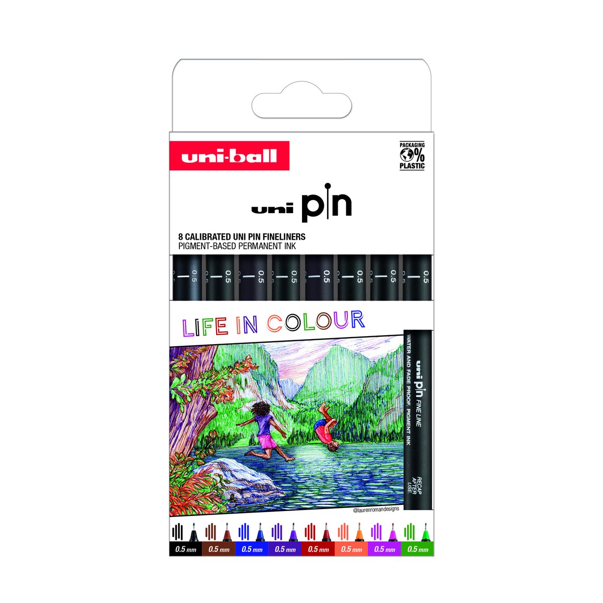 Uni Pin Fineliner Set Life in Colour