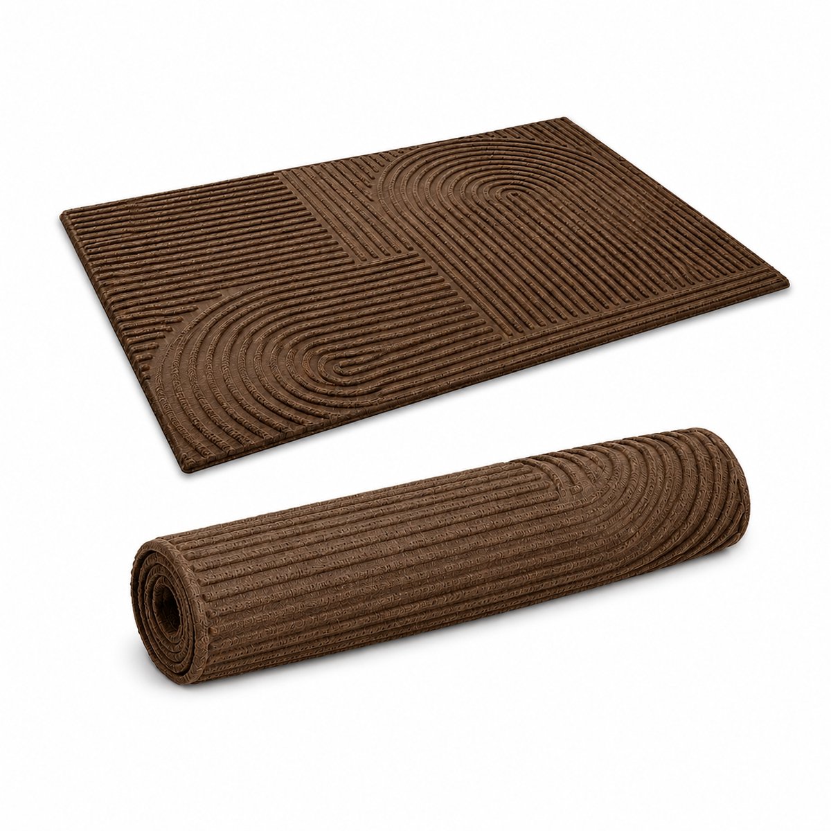 Dirt Trapping Mat voor Binnen en Buiten-45 x 75 cm - Wasbare Deurmat voor Entree, Hal, Tuin en Patio-Bruin