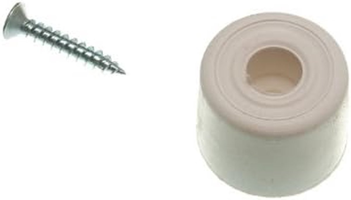 Deurstoppers - Deurhouders - Deuren Open Houden - Rubberen Constructie - 28 mm - Wit