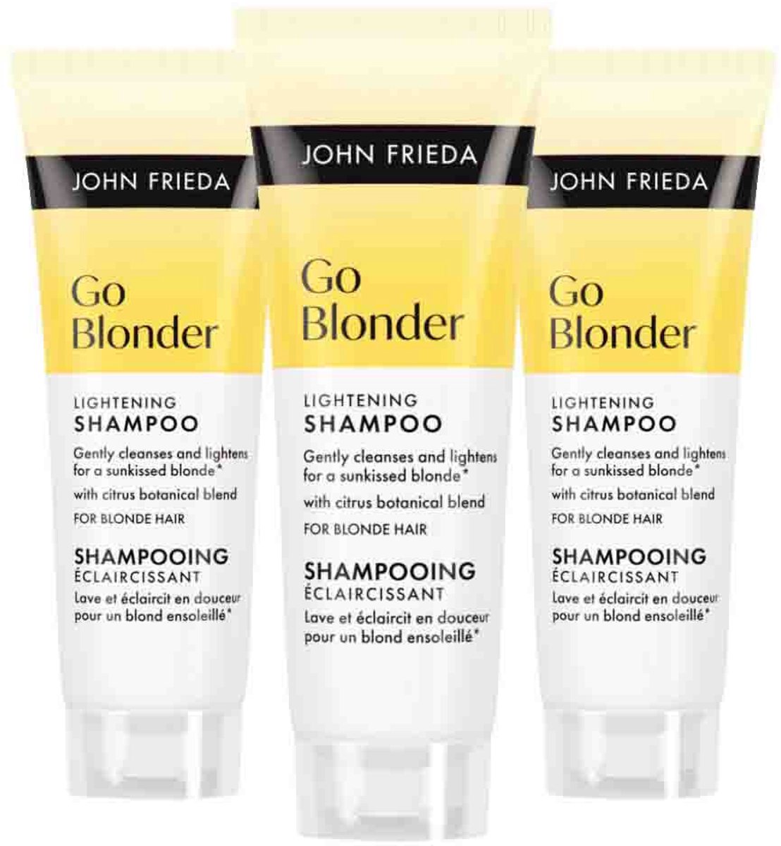 John Frieda - Go Blonder Shampoo - 3 x 75 ml - Voordeelverpakking