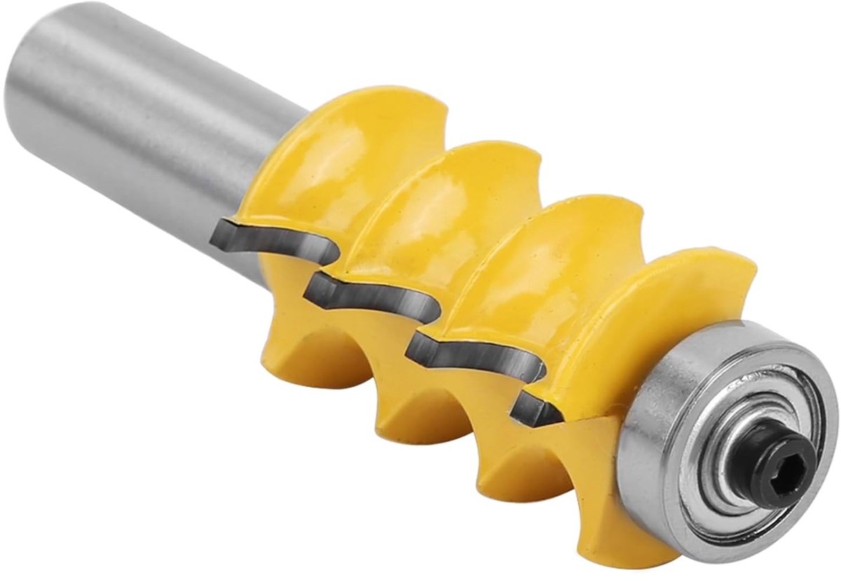 Precision Router Bit voor Houtbewerking met 3/16" Radius, 1/2" Shank, Geschikt voor Massief Hout, Hardhout en Spaanplaat, Nauwkeurig Snijden