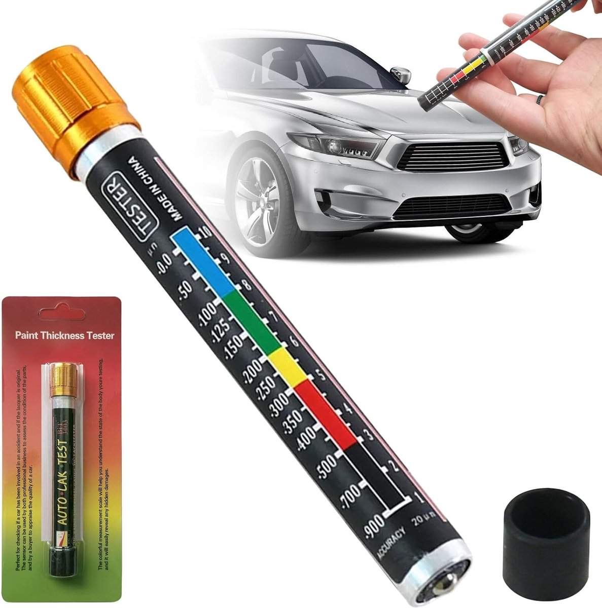Lakdikte meter - magnetische lakdikte tester - waterdicht - eenvoudig in gebruik - SnelShoppen