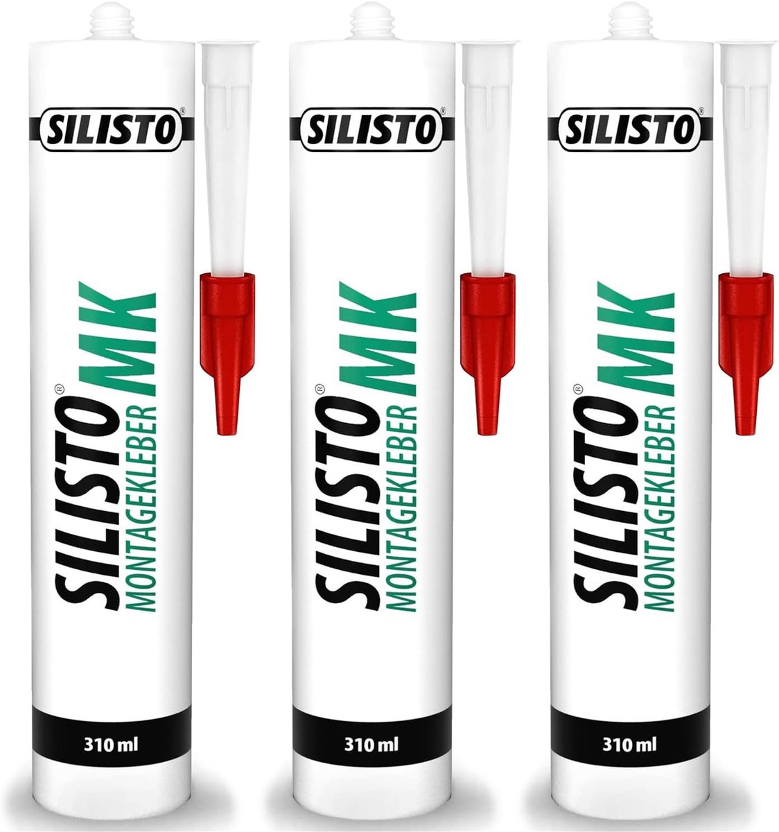 SnelShoppen - Professionele Montage Lijm MK 3 x 310 ml, Wit - Extra Sterke Industriële Lijm voor Metaal, Kunststof, Hout - Waterbestendig en Ideaal vo