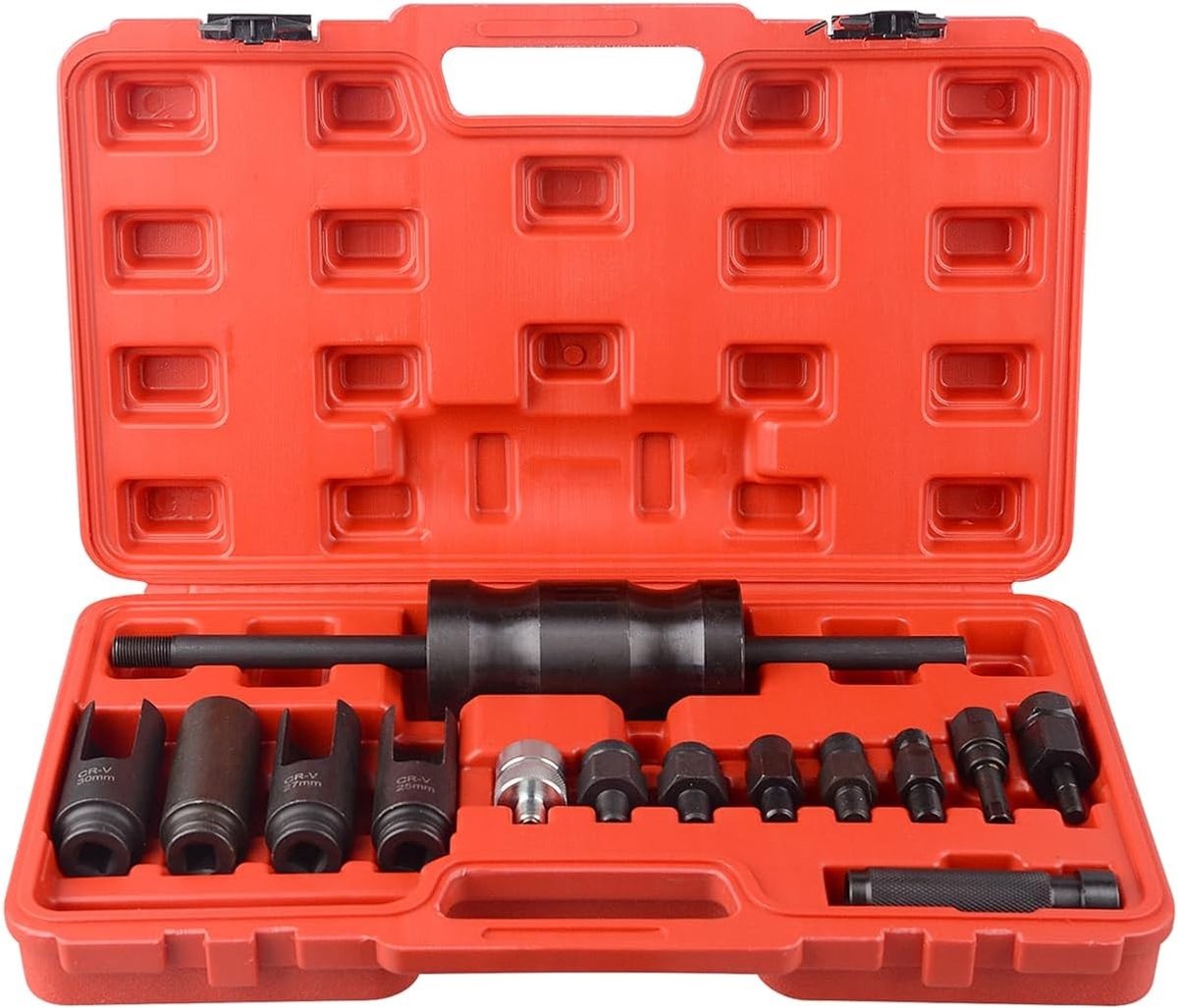 14-delige Injectorpuller Set voor Diesel, CDI Injector Extractor en Verwijderaar voor Bosch, Delphi en Siemens Injectoren
