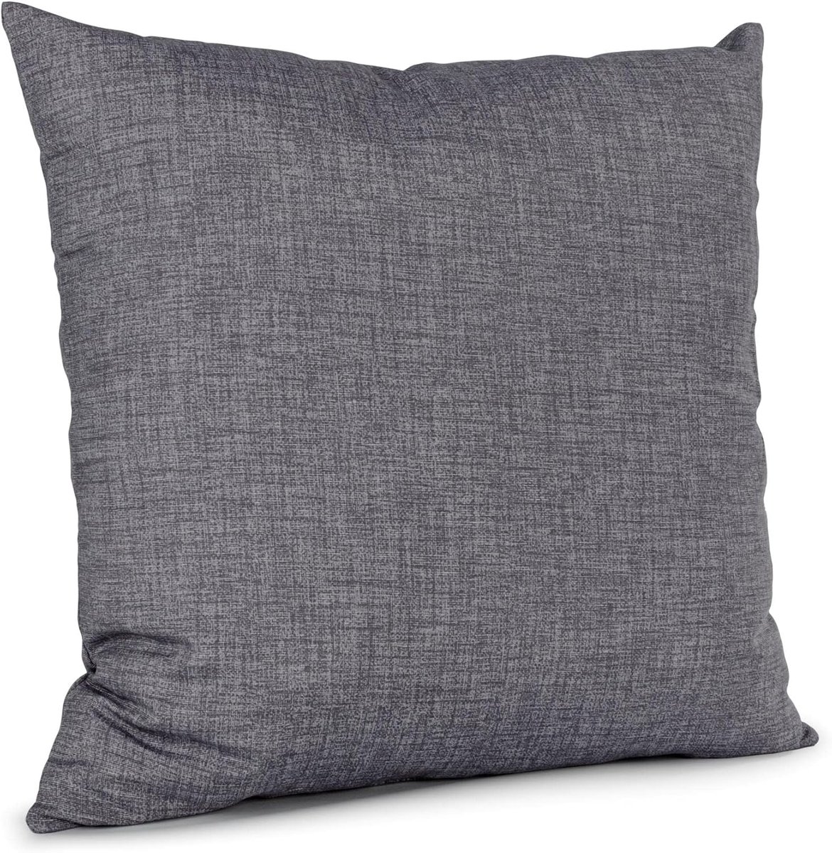 SnelShoppen - Kussenhoezen Decoratieve Kussens 40x40cm Grijs Linnen Look met Vulling voor Woonkamer, Slaapkamer, Tuin, Feest en Kantoor