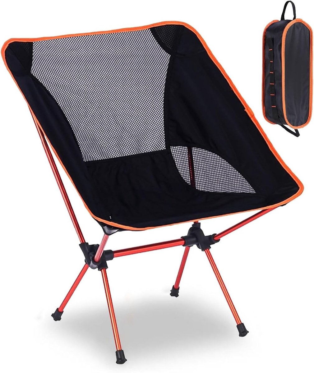 Opvouwbare Campingstoel - Aluminium Frame - Ultralicht Draagbaar - Tot 150 kg - Voor Kamperen en Vissen