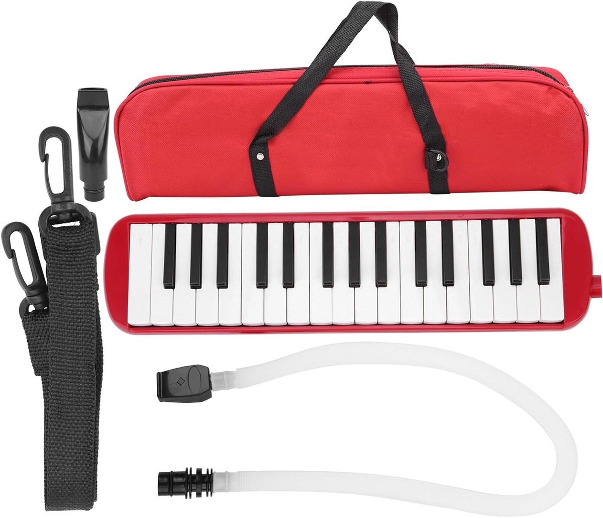 Melodica Instrument - Melodica Pianica - Muziek Leren Spelen - 32 Pianotoetsen - 32 Toetsen - Rood