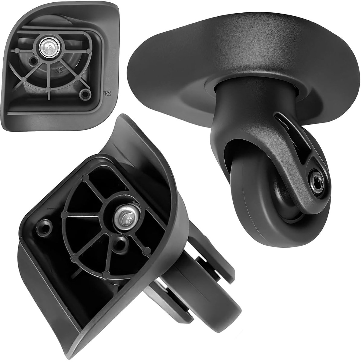 Kofferwielen Reservewielen Vervangingswielen voor Koffer Reparatie 360° Draaibare Koffer Reservewielen met 2 Bevestigingsgaten H237 (2)