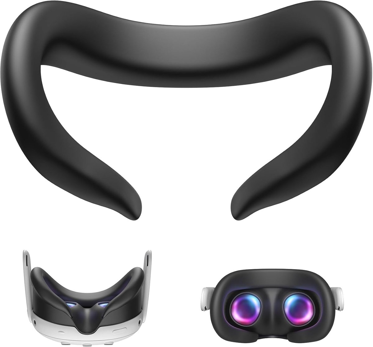 design F3 Siliconen Gezichtsinterface voor Quest 3, Niet voor Quest 3S | Meta-geaccrediteerd, Zweetbestendige VR-gezichtshoesaccessoires, Biedt een Veilige en Makkelijk te Reinigen Bescherming
