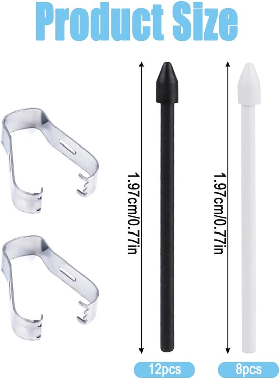 20st Penpunten Vervanging voor Samsung Pen, Stylus Penpuntset voor Samsung Galaxy Tab S6 Lite/S7 Fe/S8 Ultra/S8+ Plus/S8/S9+ Plus/S9 Fe+ Plus/S9 Fe/S9/S9 Ultra/S10 Ultra/S10+ Plus — afbeelding 5