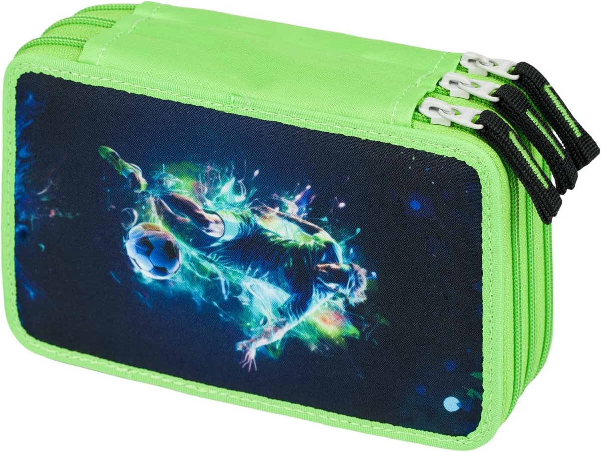 3-vaks etui voor jongens en meisjes, schooletui voor schrijfwaren, schoolbenodigdheden, pennenmap, etui voor school, Etui