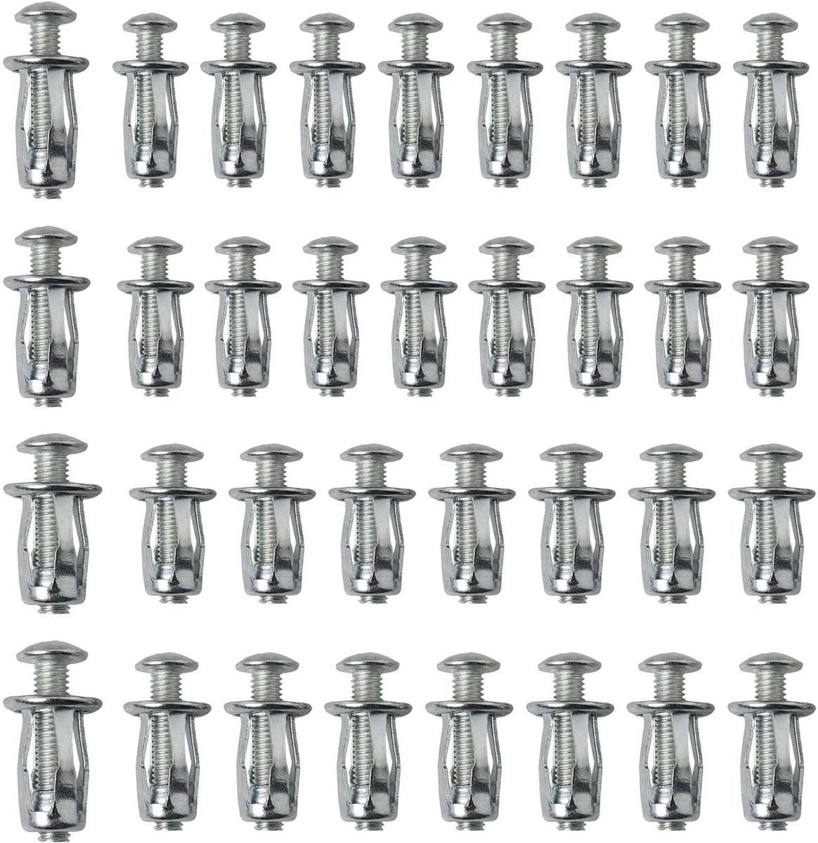 Ankers, bloembladmoer, holle wandankers zwaar belasting, M4, M5, M6, M8, holle ruimte metalen ankers, holle ruimte pluggen, voor bevestiging van metaalplaten, holle ruimte