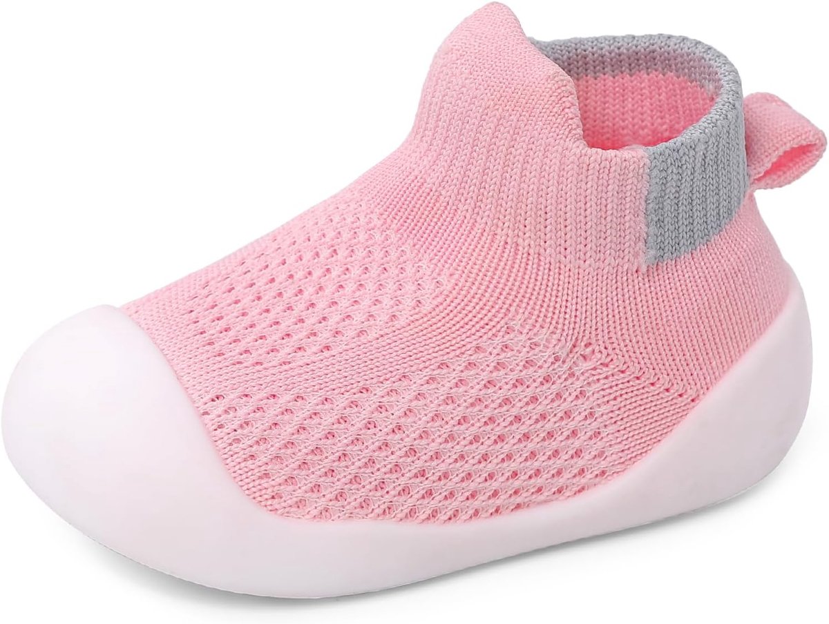 Loopschoenen voor kinderen, ademend, met rubberen antislipzool