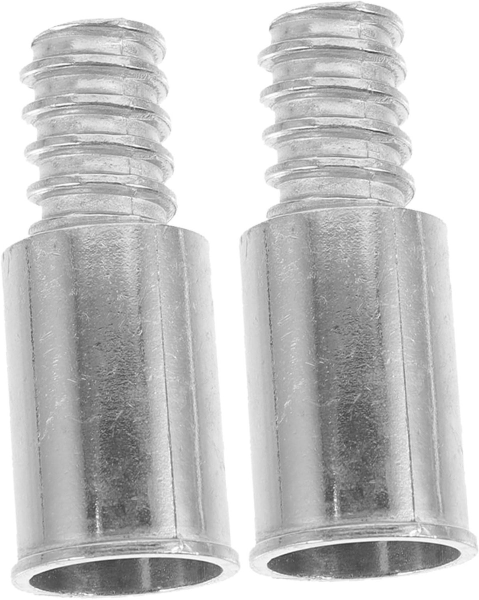 Schroefdraadadapter Bezemsteel - Verlengstuk Staal - Schoonmaakwerkzaamheden - Roestvrij Staal - 6.5 cm - Zilver