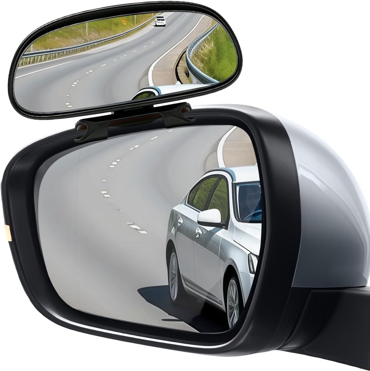 Dode hoekspiegel voor de auto, 360 graden draaibare achteruitkijkspiegel, verstelbare groothoekspiegel, dode hoek-assistent, auto blinde spot, extra spiegel voor auto, vrachtwagen, SUV