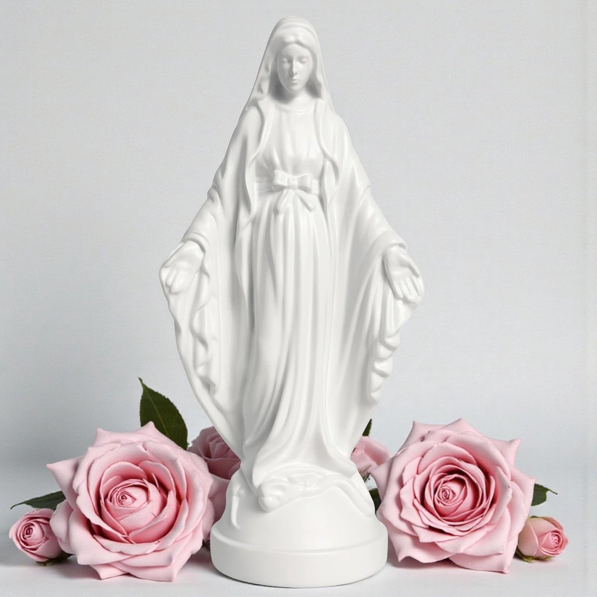 Mary, modern Maagd Maria-beeld, decoratief harsbeeldje, uniek verzamelgeschenk (wit)