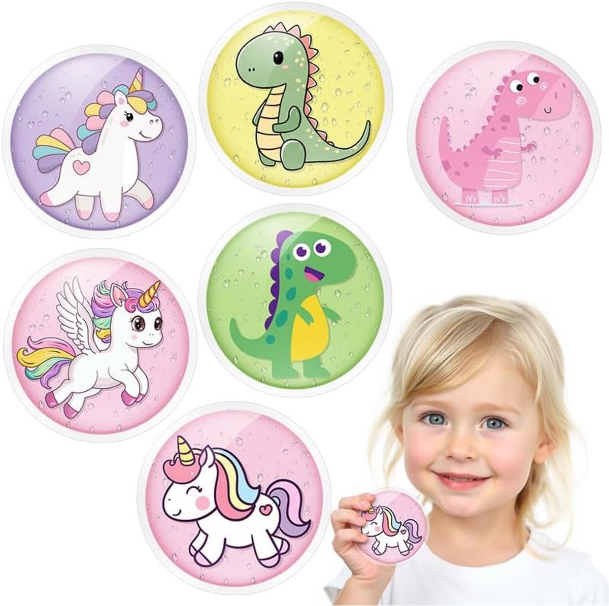 6 stuks koelpads, niet-giftig voor kinderen, koelpacks, koud en warm, herbruikbaar, 7 cm