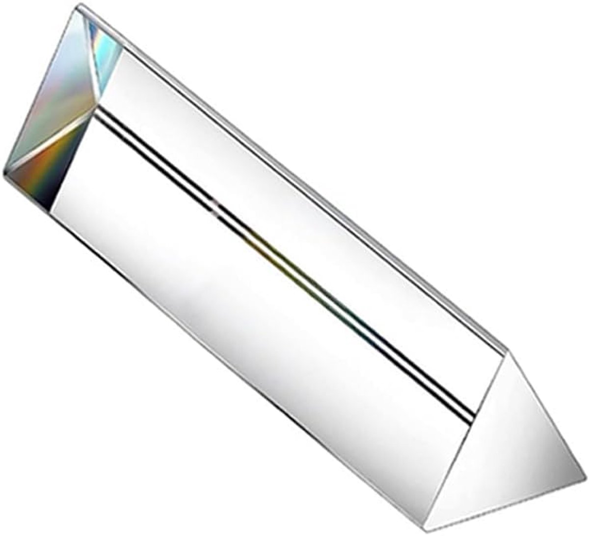 1 Stuks Heldere K9 Kristal Driehoekige Prisma voor Foto Regenboog Lichten Kristal Optische Prisma's Glas Natuurkunde Onderwijs Gebroken Licht Spectrum, 150mm'